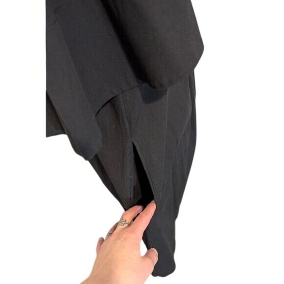 Tuckernuck Pomander Place Finley mini dress XS flutter sleeve black 100% cotton - Picture 4 of 6